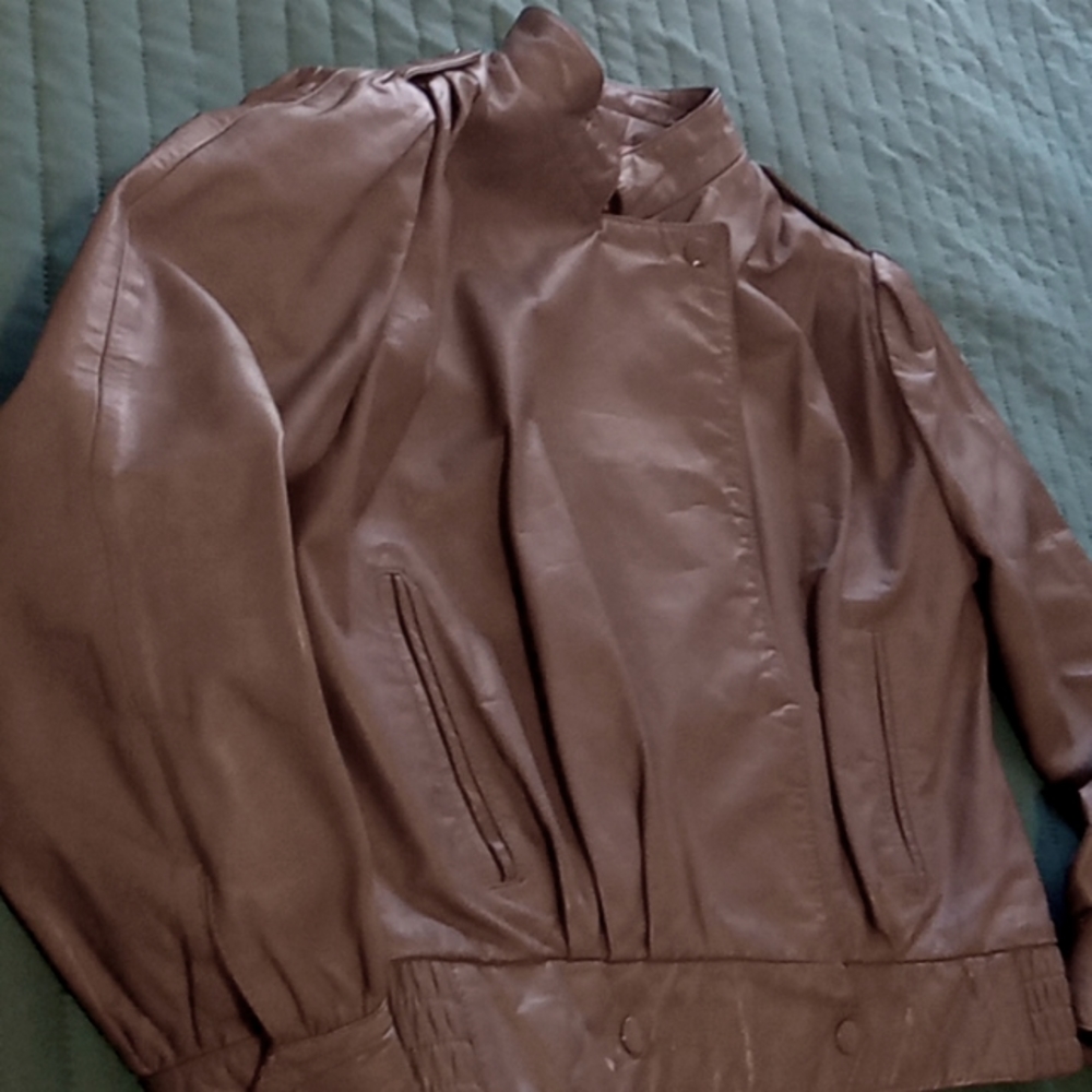 Vintage Avant Garde Grey Leather Jacket
